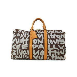 Louis Vuitton Monogram Graffiti Keepall Boston Bag